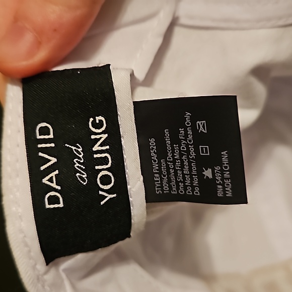 David and Young white Bride Basball cap.  IN EUC - Picture 3 of 3